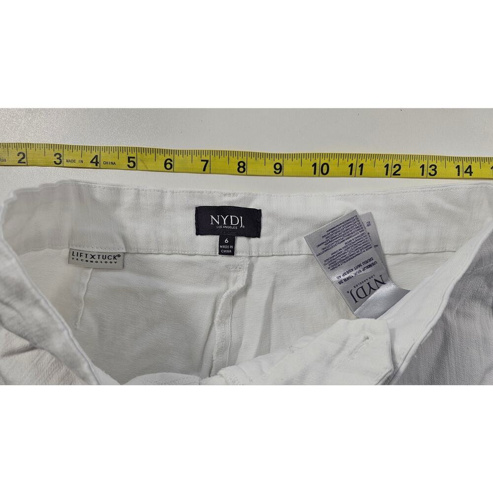 Nydj Size 6 White Ankle Pants Slacks Lift Tuck Euc 30x27 Midrise Career Casual — image 3 of 6